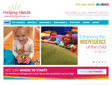 Tablet Screenshot of helpinghandstherapy.org